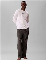 Calvin Klein Pure Cotton Poplin Pyjama Set White Mix