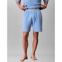 Calvin Klein Cotton Rich Waffle Pyjama Shorts Blue