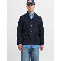 JACK & JONES Cable Shawl Neck Cardigan Navy