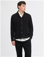 JACK & JONES Cable Shawl Neck Cardigan Navy