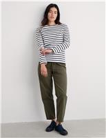 Seasalt Cornwall Pure Cotton Striped Top Navy Mix