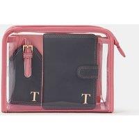 ACCESSORIZE Initial Passport Holder & Luggage Tag Set Navy