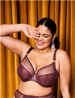 Matilda Embroidered Wired Plunge Bra (DD-JJ)