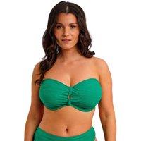 Fantasie Beach Waves Textured Wired Bandeau Bikini Top (D-G) Green