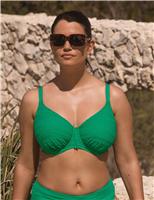 Beach Waves Textured Wired Bikini Top (D-H)