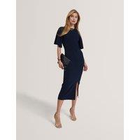 Ted Baker Knitted Maxi Bodycon Dress Navy
