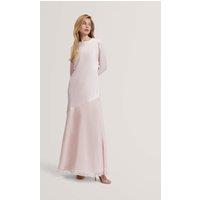 Ted Baker Satin Diagonal Waist Maxi Dress Pink