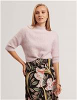 Alpaca Rich Brushed Mock Neck Jumper