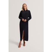 Ted Baker Crepe Tie Detail Midi Shirt Dress Navy
