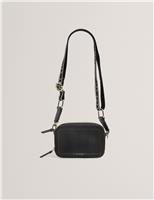 Ted Baker Leather Webbing Strap Cross Body Camera Bag Black