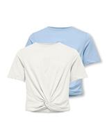 2 Pack Pure Cotton Knot Hem T-Shirts (7-14 Yrs)
