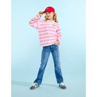 Kids Only Cotton Rich Striped NYC Logo Polo Shirt (7-14 Yrs) Pink Mix