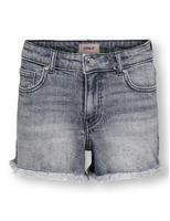 Kids Only Denim Frayed Hem Shorts (8-14 Yrs) Medium Grey