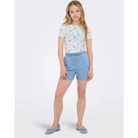 Kids Only Pure Lyocell Denim Drawstring Shorts (8-14 Yrs) Mid Blue