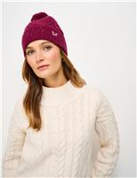 Cable Knit Sequin Beanie Hat