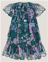 Floral Frilled Dress (0-24 Mths)