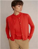 Merino Wool Rich Button Front Cardigan