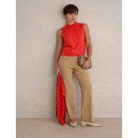 HOBBS Merino Wool Rich Knitted Vest Top Red Mix