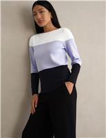 Colour Block Crew Neck Jumper