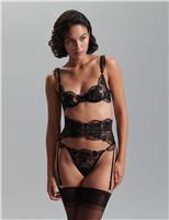 Bluebella Gabriella Lace Waspie Suspender Black