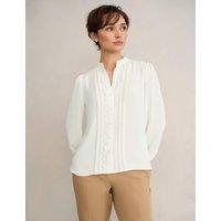 HOBBS Collared Blouse White