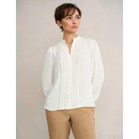 HOBBS Collared Blouse White