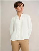 HOBBS Collared Blouse White