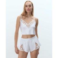 Bluebella Leonora Satin Embroidery Cami Shortie Set White