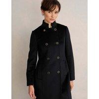 HOBBS Pure Wool Double Breasted Tailored Coat Black