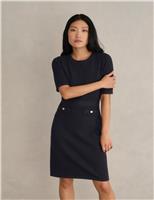 Knitted Textured Knee Length Shift Dress