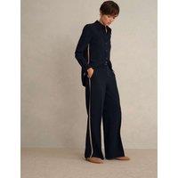HOBBS Side Stripe Trousers Blue