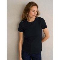 HOBBS Cotton Rich T-Shirt Navy Mix