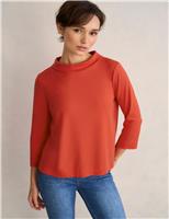 High Neck 3/4 Sleeve Top