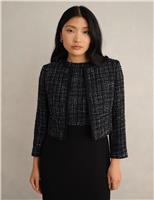 Cropped Tailored Jacket with Wool
