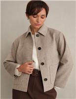 HOBBS Wool Rich Cropped Jacket Grey