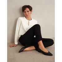 HOBBS Ponte Crew Neck Top Cream
