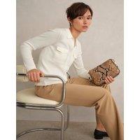 HOBBS Textured Collared Jumper Cream