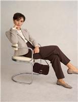 Wool Rich Herringbone Single Breasted Blazer