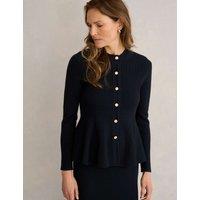 HOBBS Textured Knitted Jacket Black
