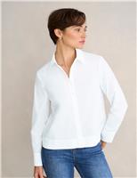 HOBBS Pure Cotton Collared Shirt White