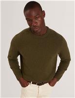 Ted Baker Wool Rich Crew Neck Jumper Khaki