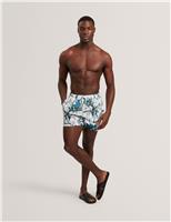 Ted Baker Floral Print Swim Shorts Pink Mix