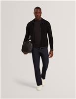 Ted Baker Cotton Rich Textured Knitted Jacket Black