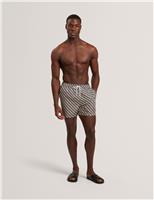 Ted Baker Geometric Print Swim Shorts Orange