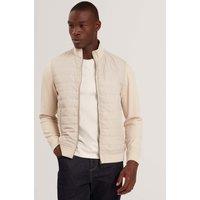 Ted Baker Quilted Bomber Jacket Ecru