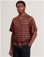 Ted Baker Regular Fit Short Sleeve Jirahu Shirt Red Mix