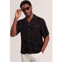 Ted Baker Regular Fit Thovan Short Sleeve Shirt Black Mix