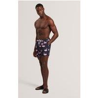 Ted Baker Flamingo Print Swim Shorts Navy