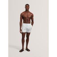 Ted Baker Palm Print Swim Shorts Green