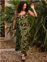 Palm Maxi Drop Waist Tiered Dress